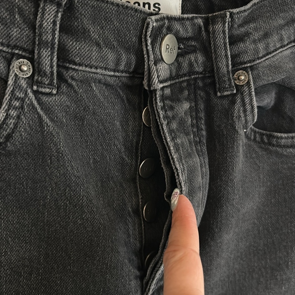 Reformation Erie Wash Skinny Jeans Washed Black - Picture 7 of 9